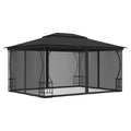 Gazebo with Nets 9.8x13.1x8.7 ft Anthracite G2531