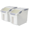 30lb Food Storage Container with Scoop and Wheels, 2 Pack D657