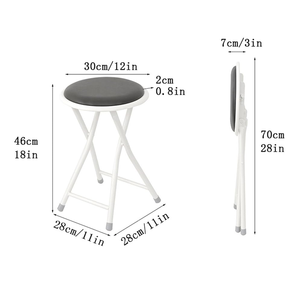 Black 18in Portable Folding Stool Y716825