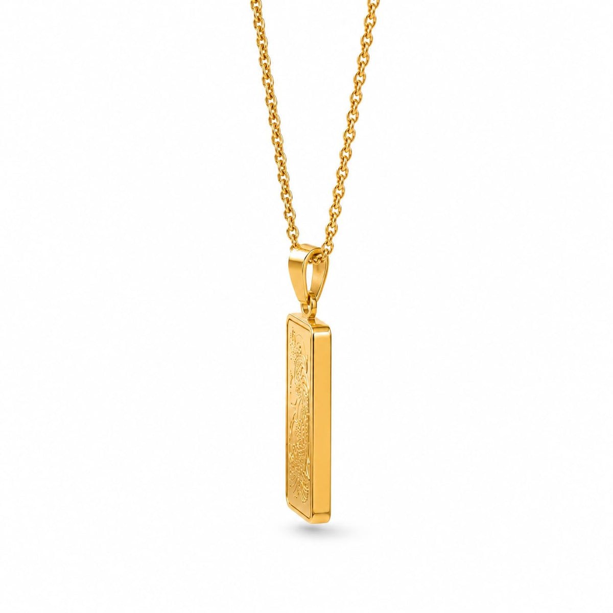 24K Yellow Gold Center Pendant with Gold Frame D123638