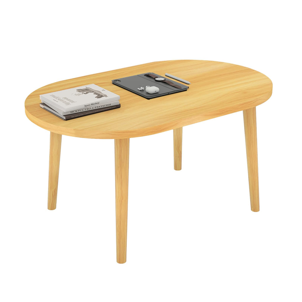 Oval Coffee Table Natural 19.7"D x 31.5"W x 16"H N95582