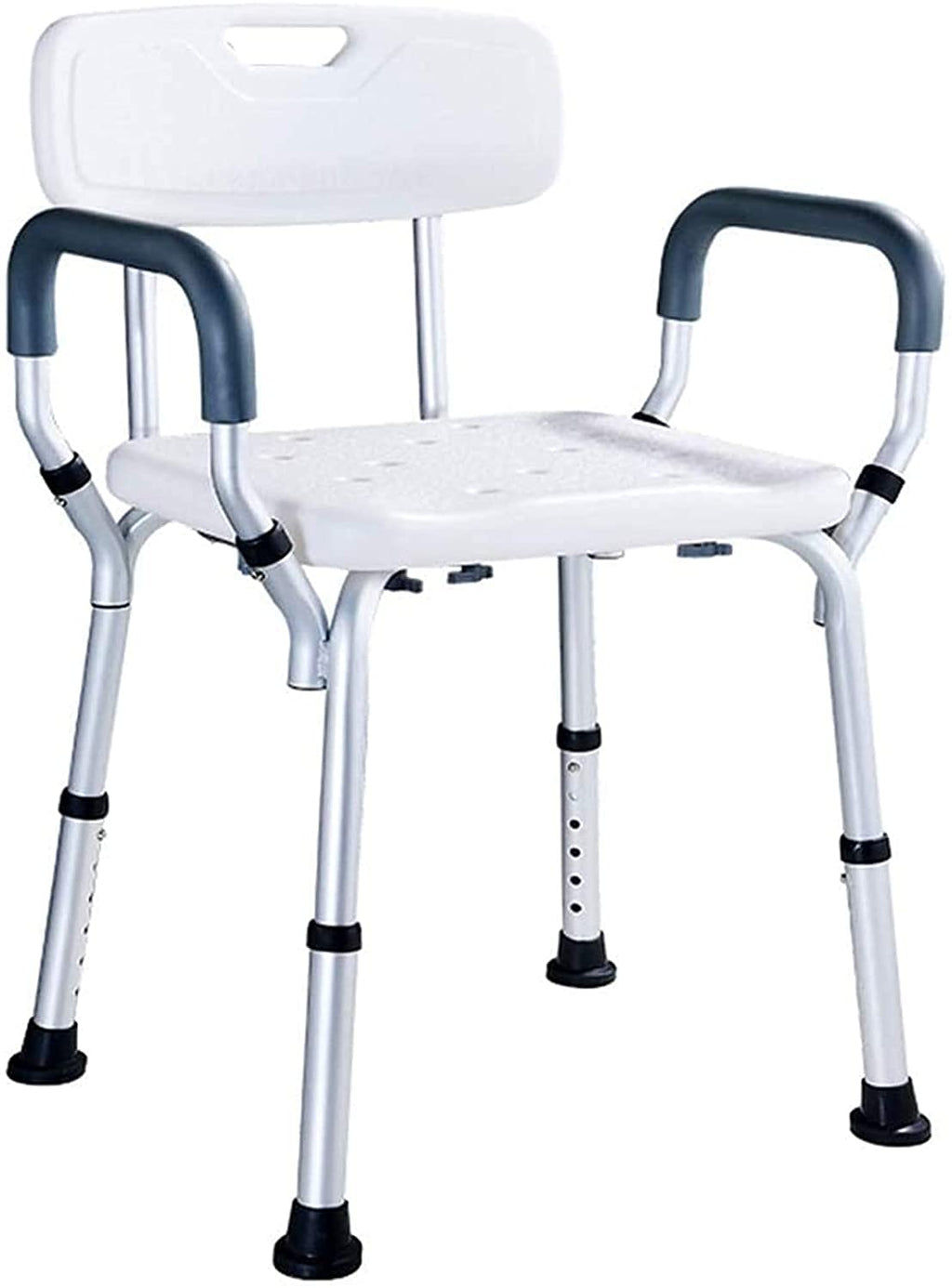 Padded Seat Transfer Bench, Bath Stools, Shower Chair with Arms and Back Y794