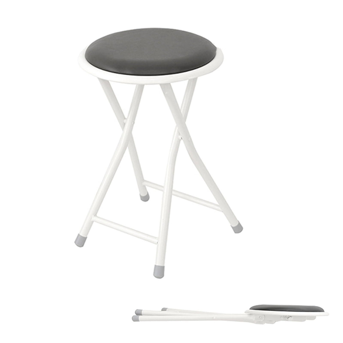 Black 18in Portable Folding Stool Y716825