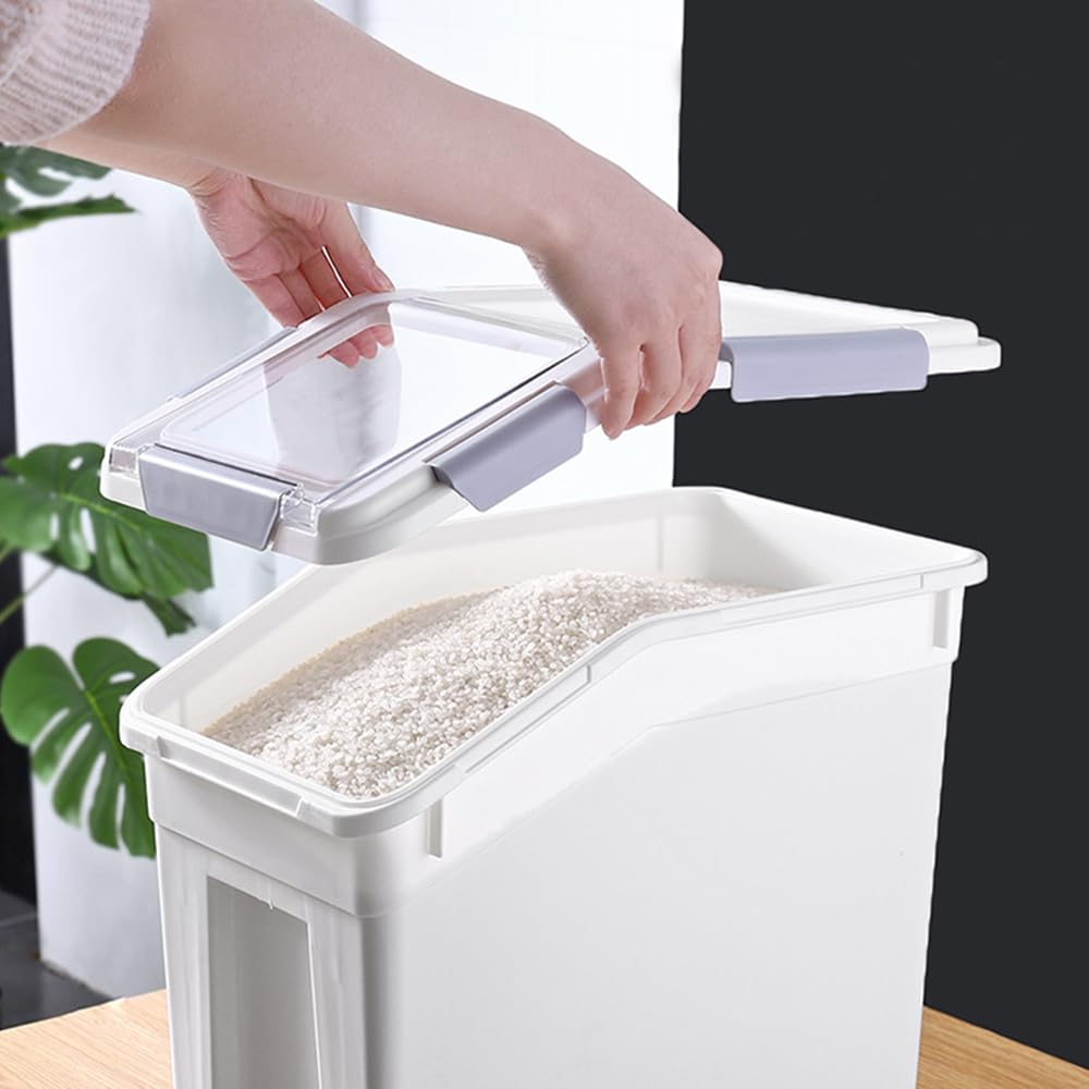 30lb Food Storage Container with Scoop and Wheels, 2 Pack D657