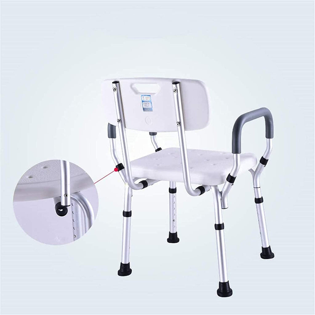 Padded Seat Transfer Bench, Bath Stools, Shower Chair with Arms and Back Y794