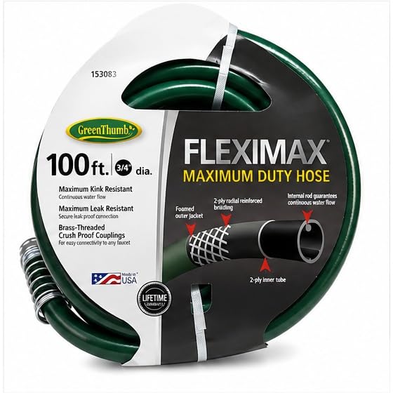 Heavy Duty 3/4 Inch x 100 FT Garden Hose Q954