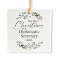 Ceramic 3-inch Square-Shaped Ornament F77032