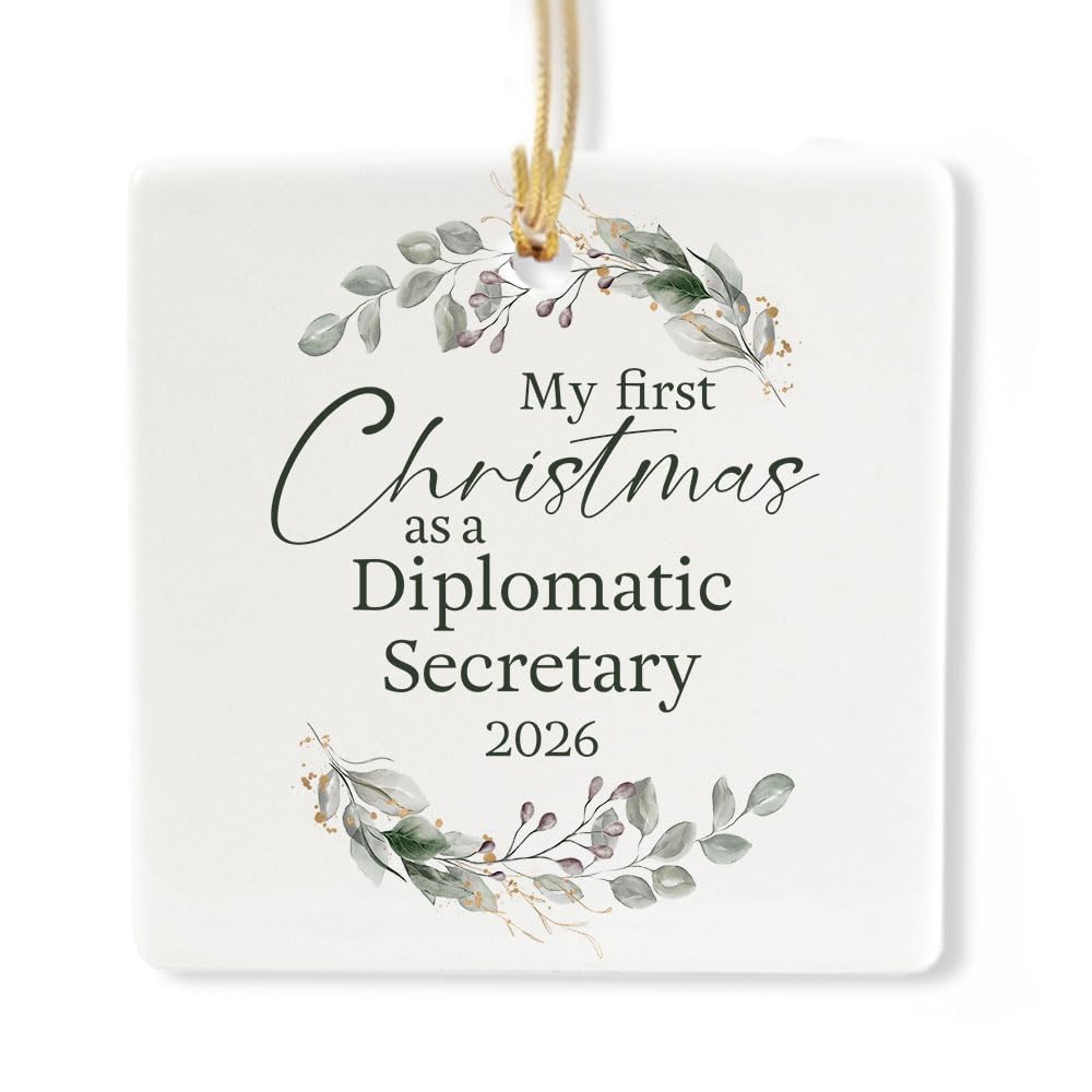 Ceramic 3-inch Square-Shaped Ornament F77032