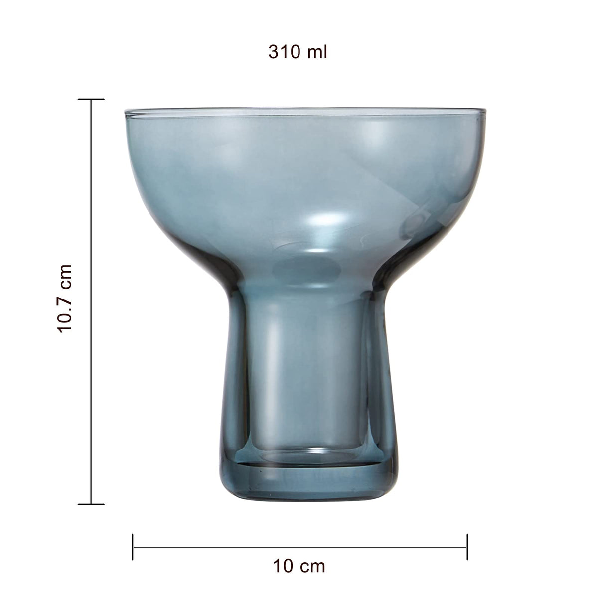 Colored Vintage Art Deco Ribbed Glasses Set of 6 D182054