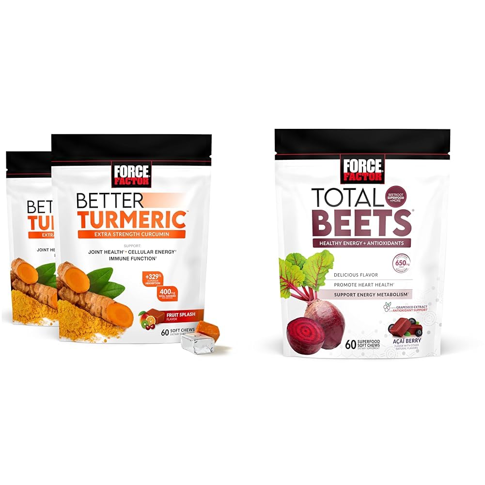 Turmeric 120 Soft Chews & Beets 60 Soft Chews Bundle M30084