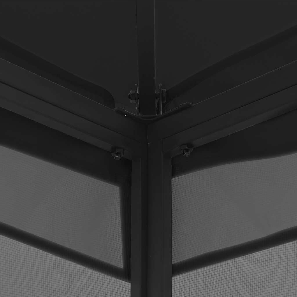 Gazebo with Nets 9.8x13.1x8.7 ft Anthracite G2531