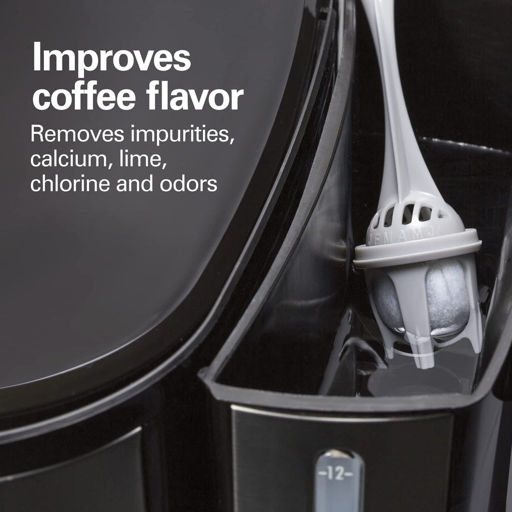 Charcoal Coffee Maker Water Filter Replacement Pods and Handle, 2-Pack and 12 Cup Coffee Maker G449