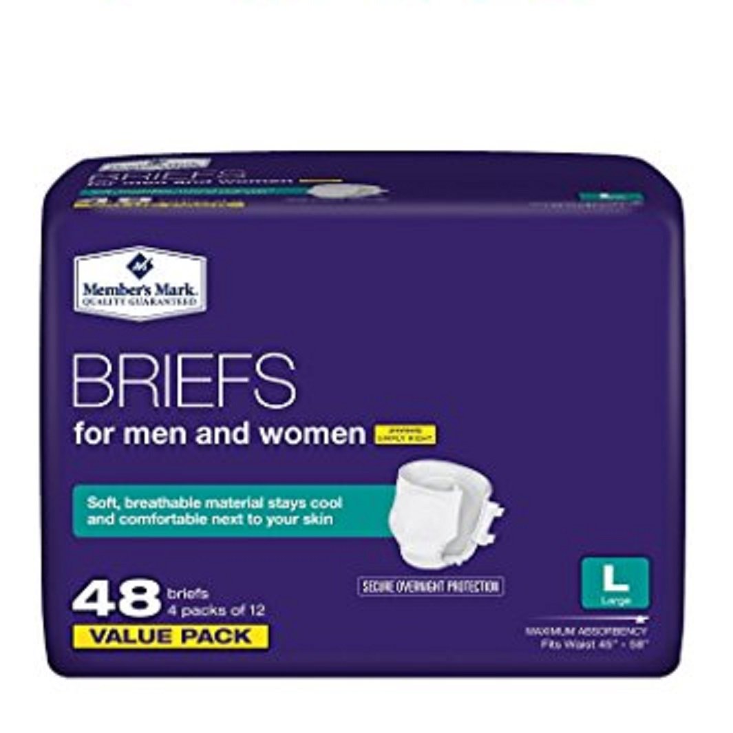 Size Large 4-Packs of 12 (48 Total) Briefs E6132