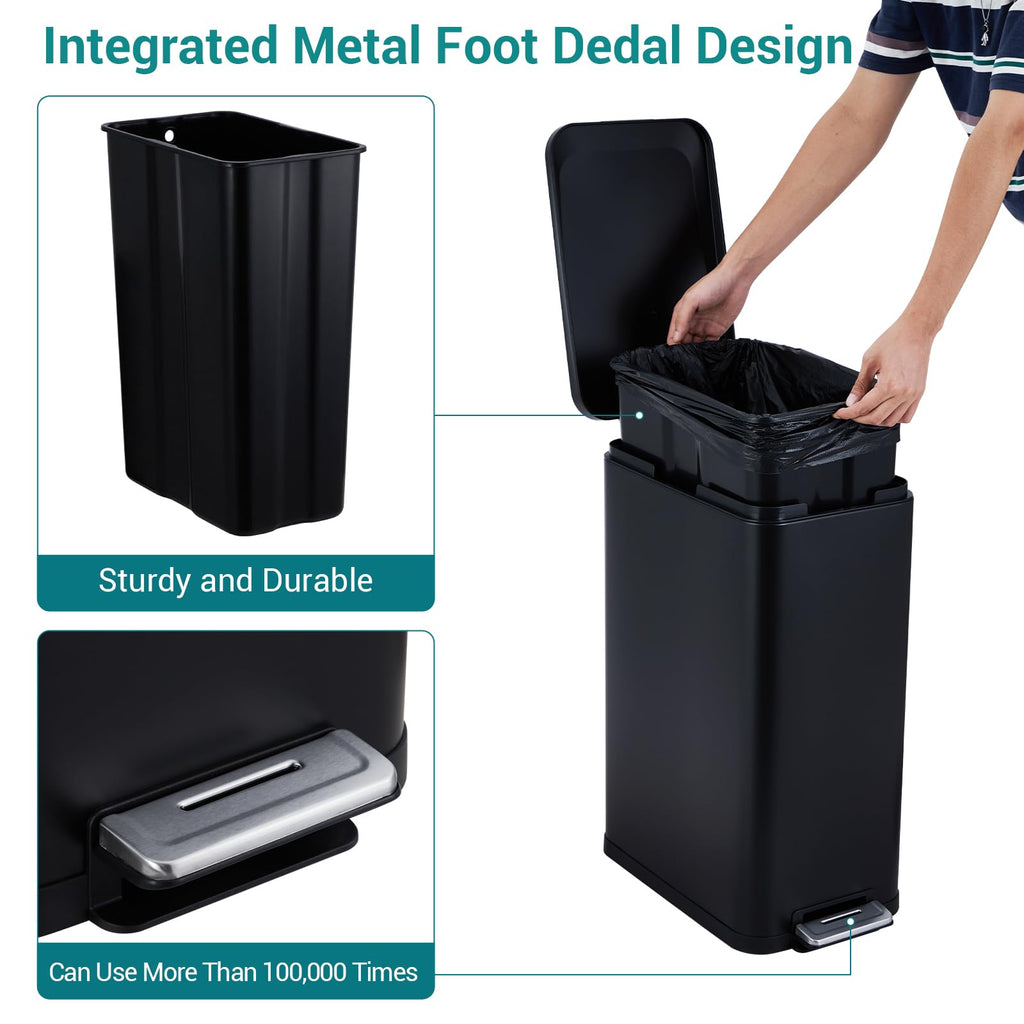 13.2 gal Stainless Steel Trash Can A30324