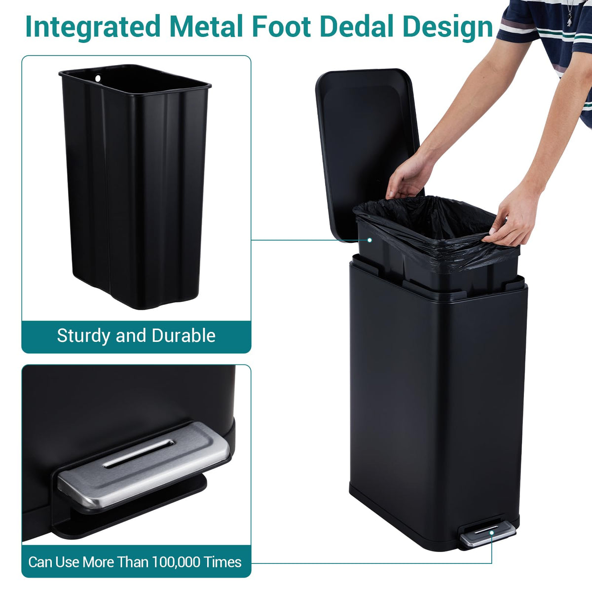 13.2 gal Stainless Steel Trash Can A30324
