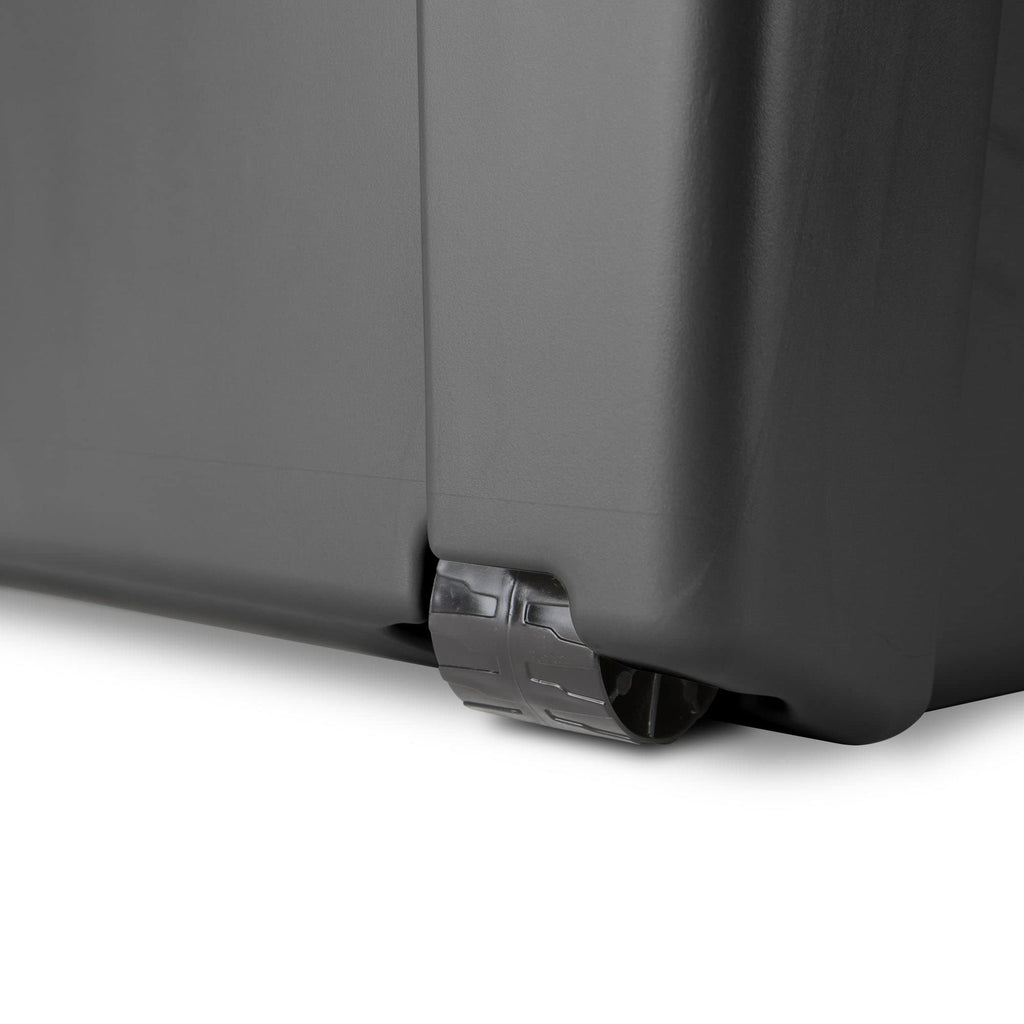 16 Gallon Black Plastic Storage Trunk with Wheels X57742