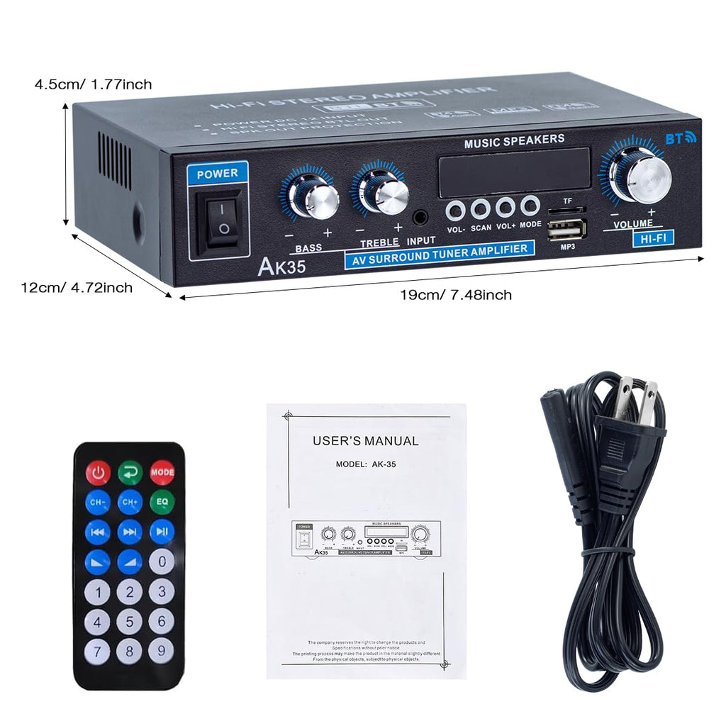 Bluetooth 5.0 Stereo Amplifier H197341