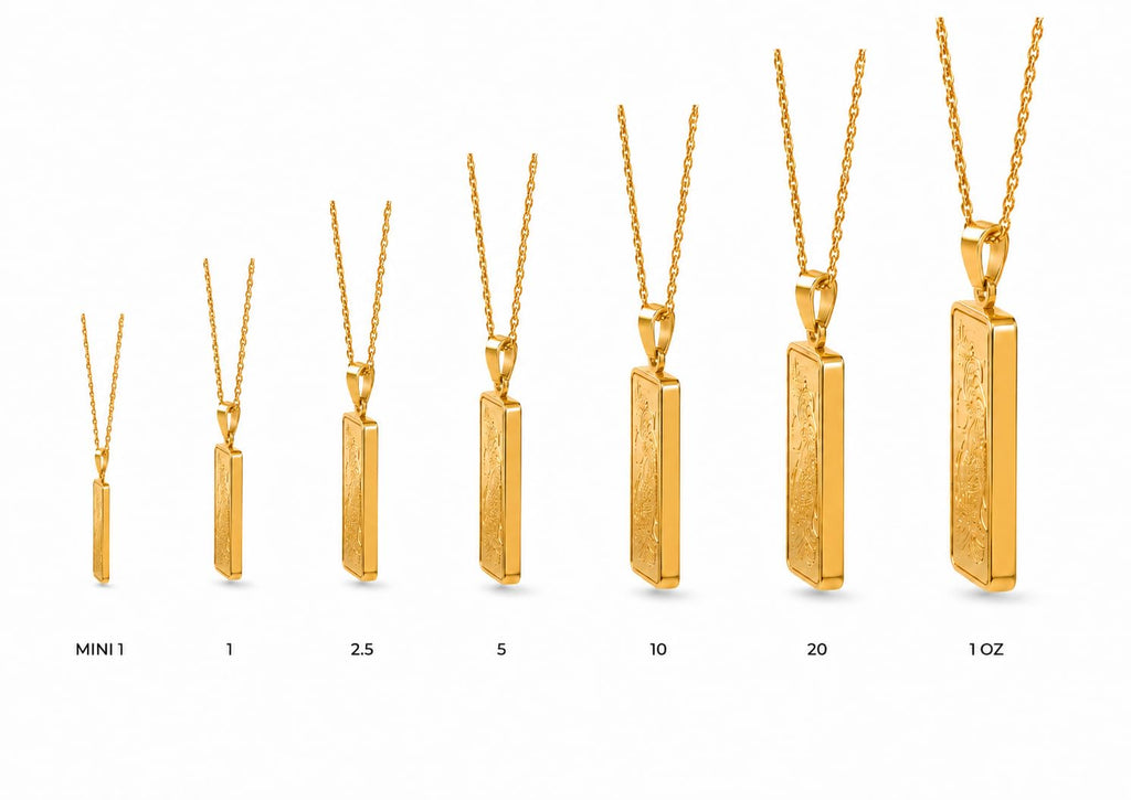 24K Yellow Gold Center Pendant with Gold Frame D123638