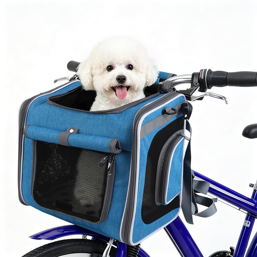 Expandable Foldable Dog Bike Basket Carrier I64925