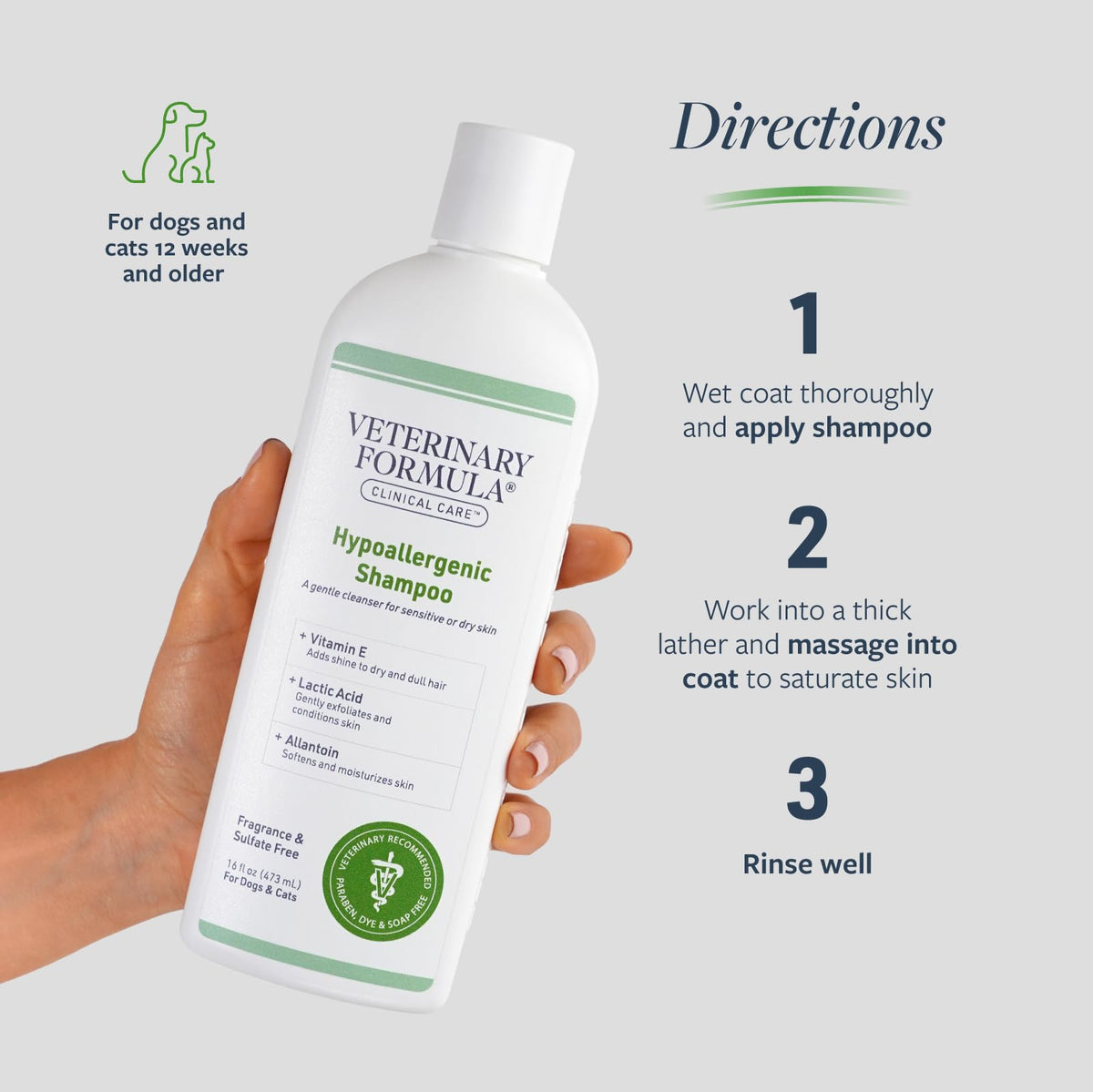 Hypoallergenic Shampoo, 16 oz N834