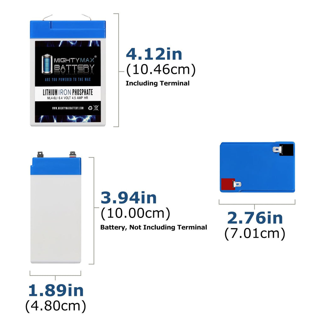 6V 4.5AH Lithium Replacement Battery W9981