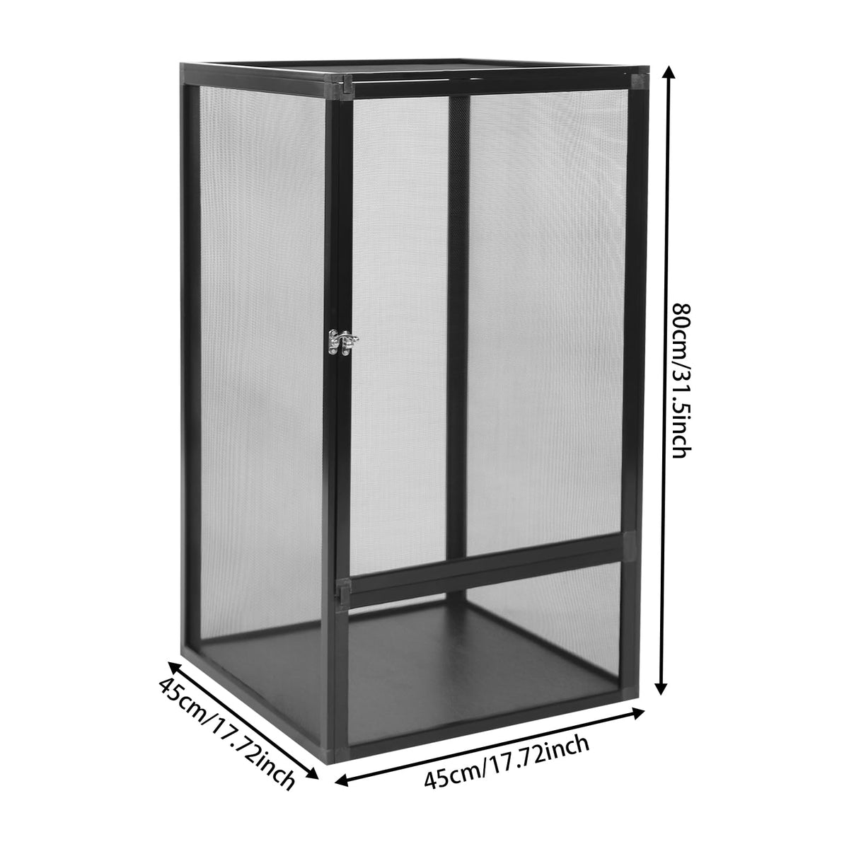 Aluminum Reptile Terrarium Enclosure with Locking Latches W33121