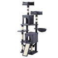70-Inch Dark Gray Cat Tree Tower with Hammock Y506