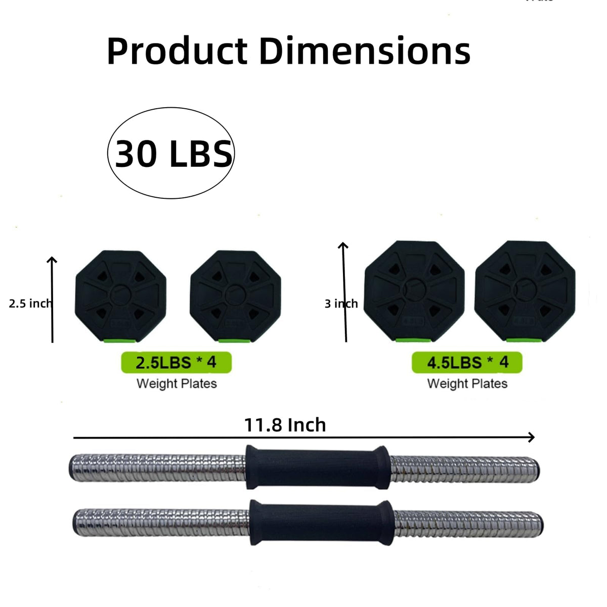 30 LBS Adjustable Dumbbell Set D8988