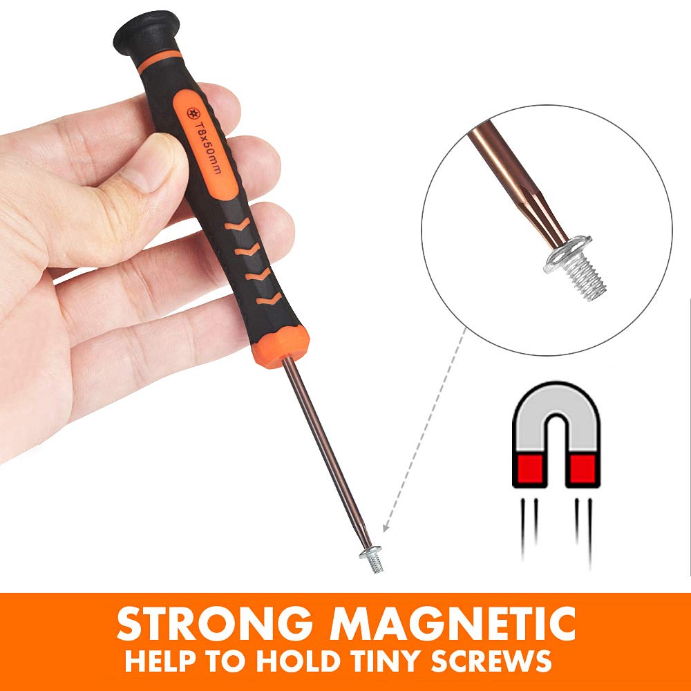 Torx Screwdriver Set of T2-T15, 10-Piece Magnetic Security Screwdrivers M304541