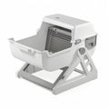 Semi-Automatic Sifting Cat Waste Pan White Gray A690337