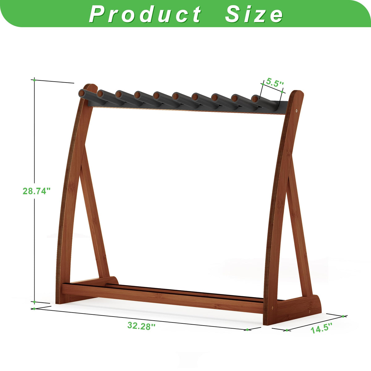 Foldable Adjustable Guitar Stand Rack with No-Slip Non-Scratch Padding G147087