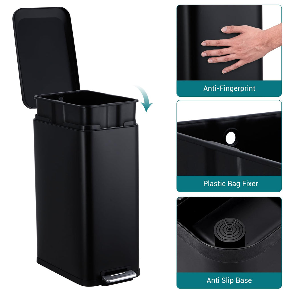 13.2 gal Stainless Steel Trash Can A30324