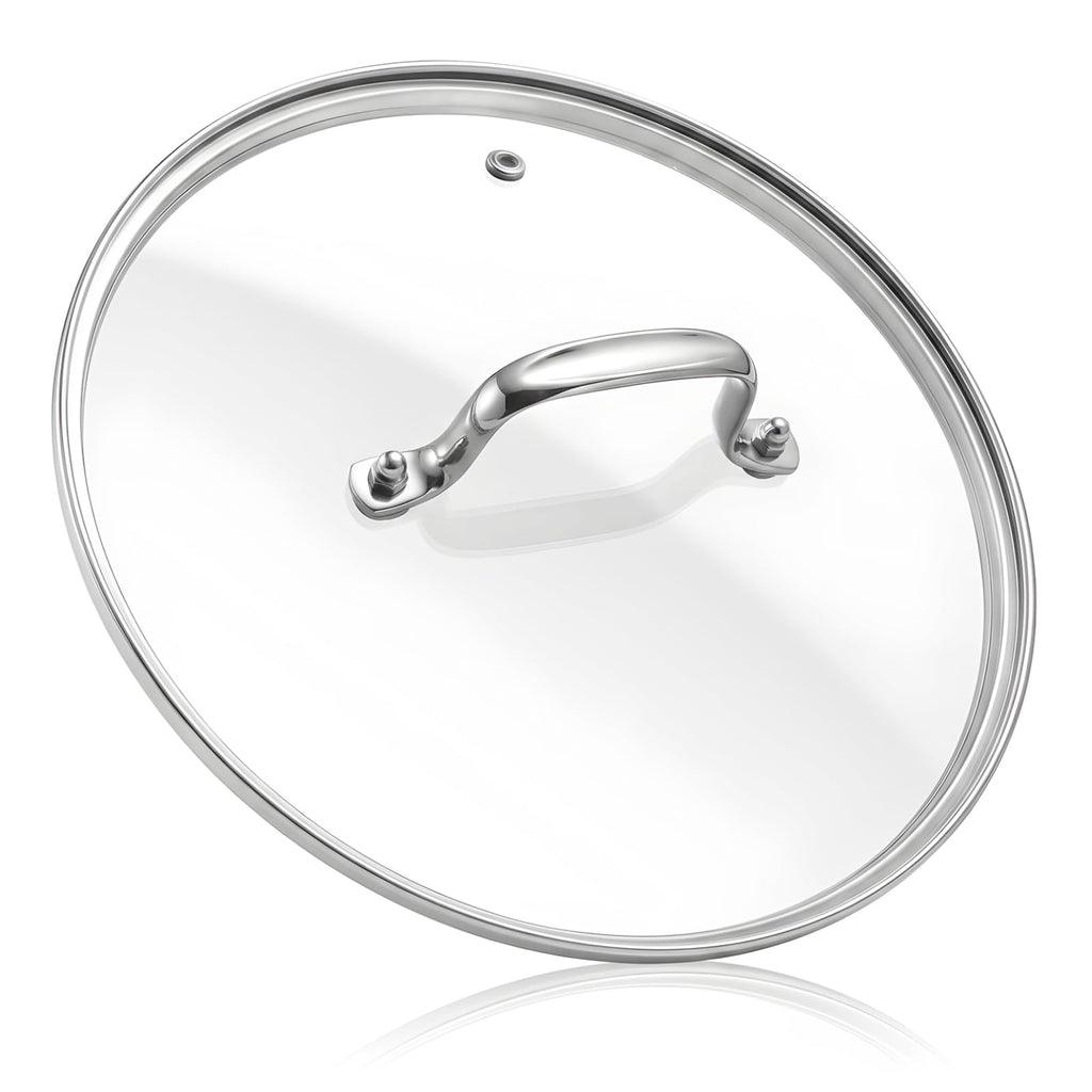 11 IN Glass Lid with Stainless Steel Handle W510758
