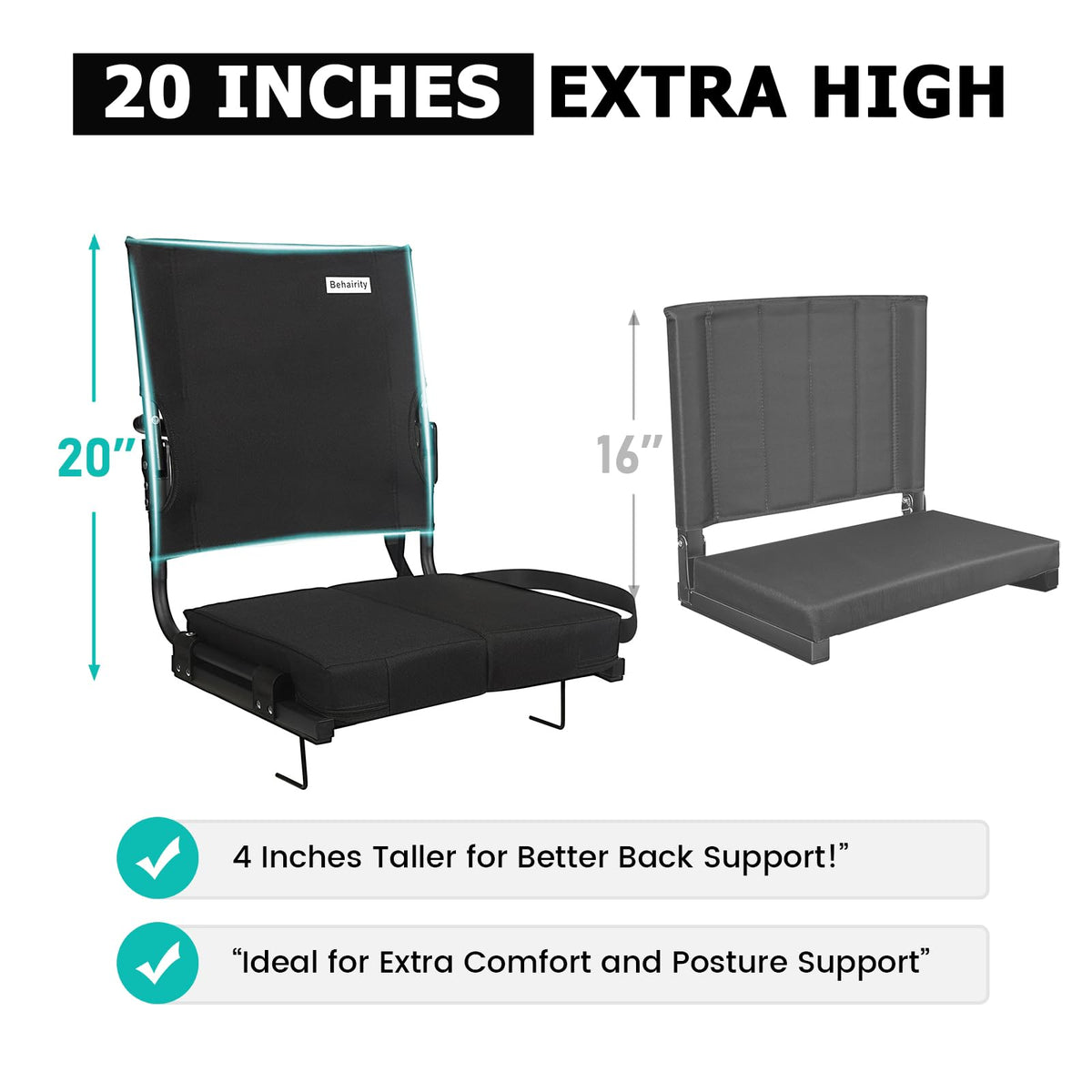 Portable Folding Stadium Seat with High Back O515353