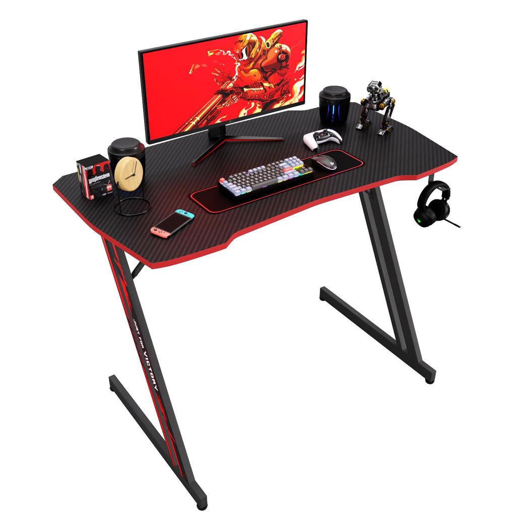 39" Red Z-Shaped Gaming Table L1653
