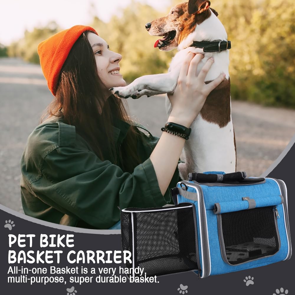 Expandable Foldable Dog Bike Basket Carrier I64925