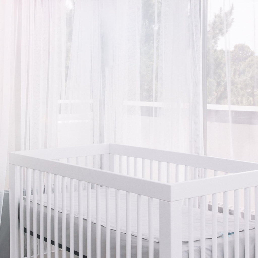 White Cotton Crib Sheet Set D71876
