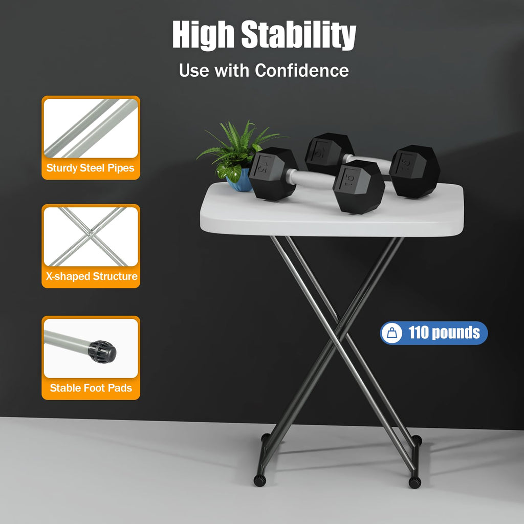 White 30" Folding Table M461