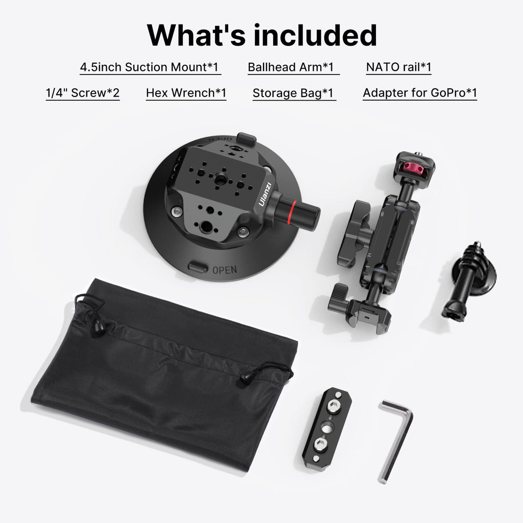 Suction Mount 4.5'' Magic Arm Bracket for DSLR Cameras A8776
