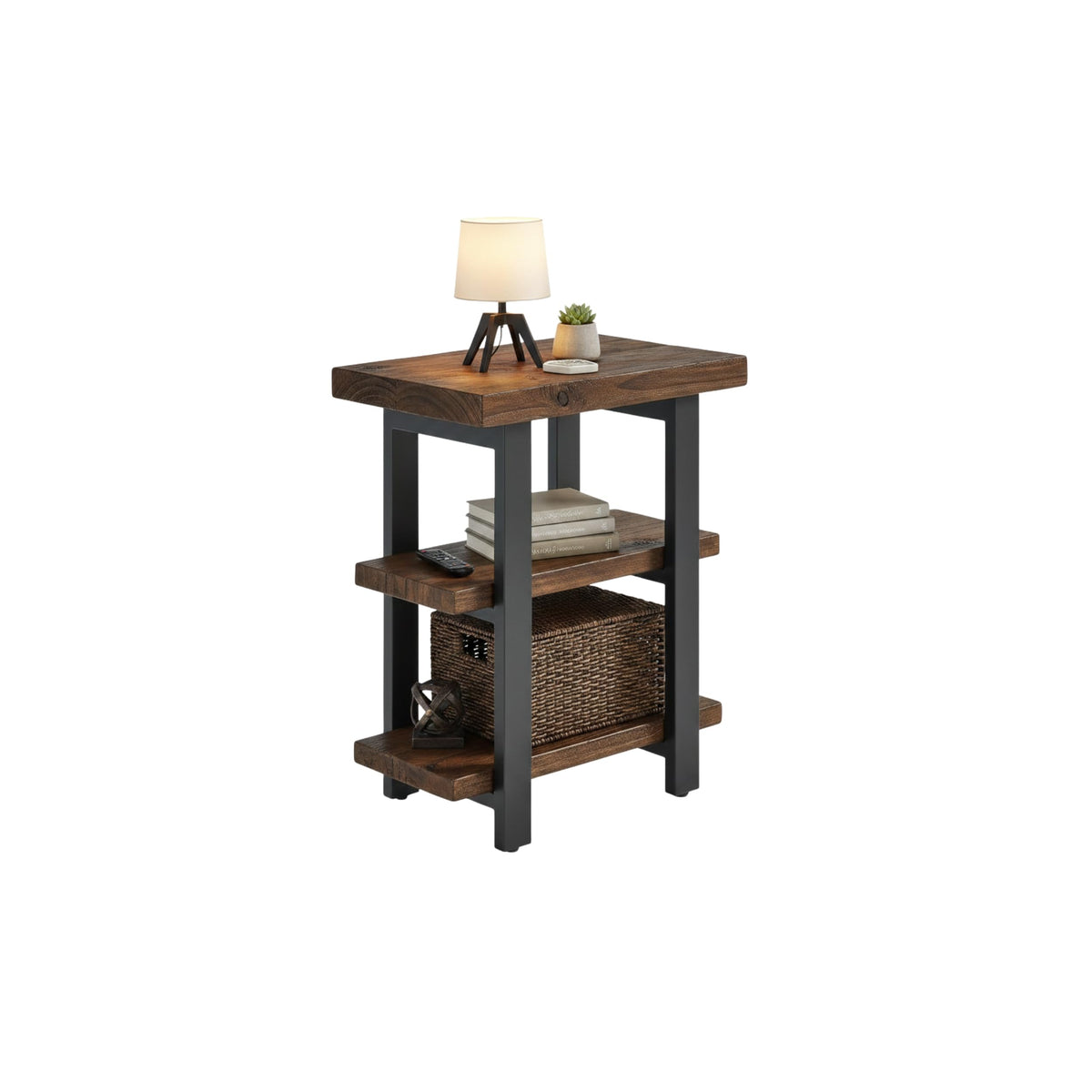 Solid Wood 3-Tier End Table E1622