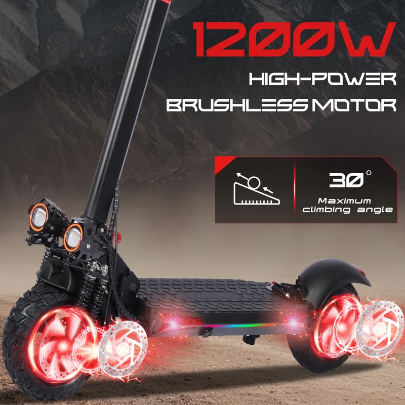 900W to 1600W 48V 18ah Folding Electric Scooter 11 Inch Tires Q181