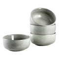 Ceramic Bowl Set of 4, 26 OZ Porcelain Bowls, Reactive Glaze, Microwave & Dishwasher Safe, Grey A45443