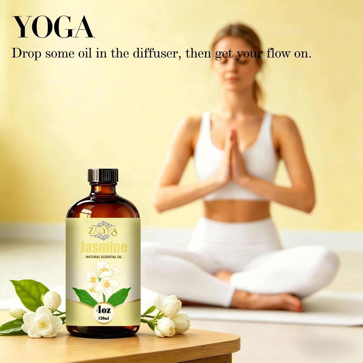 Jasmine&Lavender Essential Oil 4 Fl Oz+0.33 Fl Oz S4979