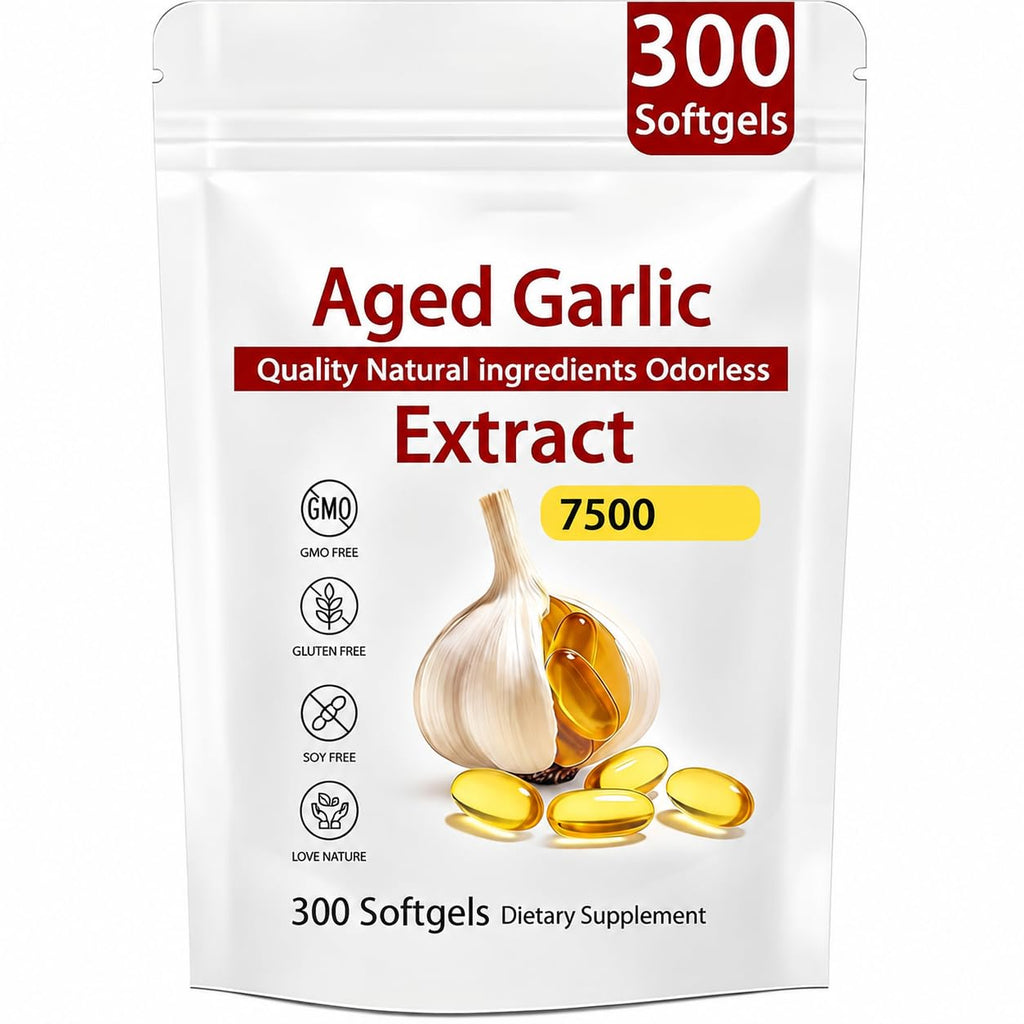 Odorless Organic Garlic Extract Capsules 300 Softgels X8742