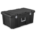 16 Gallon Black Plastic Storage Trunk with Wheels X57742
