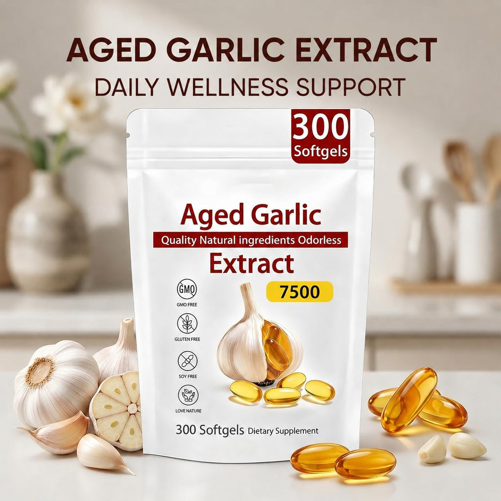 Odorless Organic Garlic Extract Capsules 300 Softgels X8742