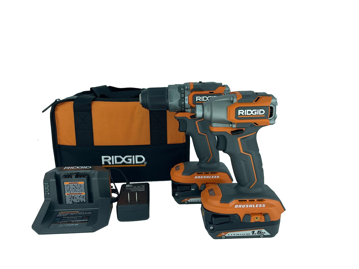 18V Brushless Cordless Hammer Drill and Impact Driver Combo Kit N607