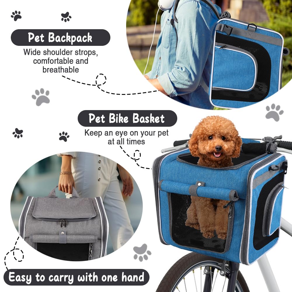 Expandable Foldable Dog Bike Basket Carrier I64925