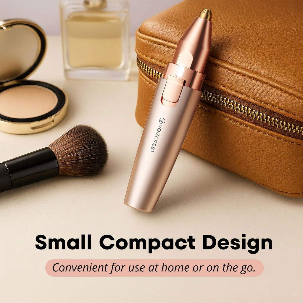 2 in 1 Rechargeable Eyebrow & Facial Trimmer with LED Light O93273
