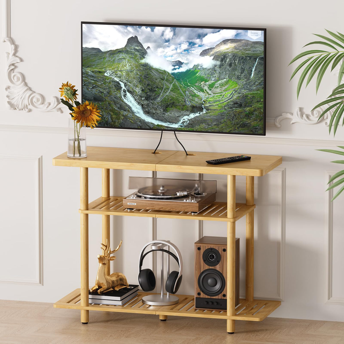 Bamboo 3-Tier TV Stand for up to 32 Inch C1308